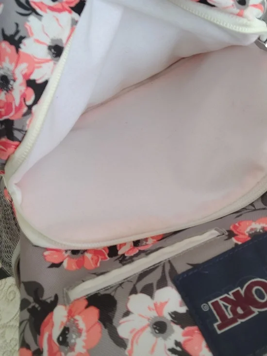 JanSport THE DIGIBREAK Coral Sparkle Pretty Posey Backpack - Picture 16 of 16